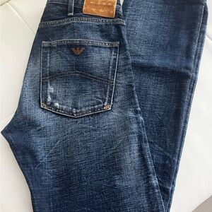 Emporio Armani Men's Dark Blue Slim Jeans,New